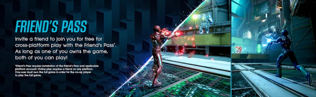 Split Fiction Friend's Pass promotional image, highlighting cross-platform play